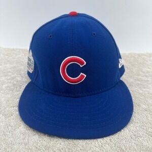 Chicago Cubs Hat Cap Size 7 1/2 2016 World Series Fitted New Era Baseball